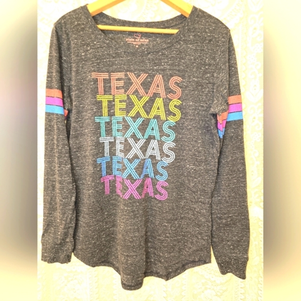 State Of Mine Texas Long-sleeve Shirt, Rainbow Texas, Womens Texas Top. Tshirt